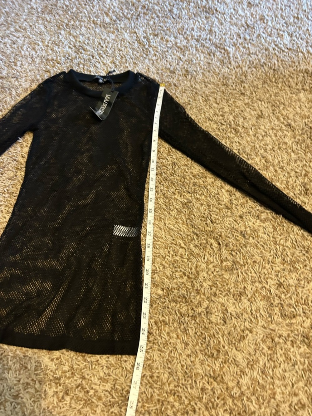 Festival/Rave Ready Sheer Black Mesh Long-Sleeve Top by Current Mood Dolls Kill - Picture 8 of 8